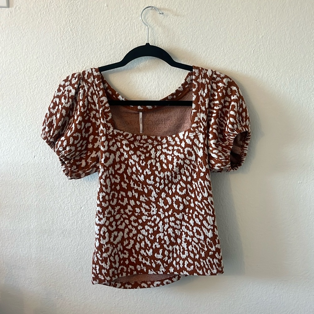 Free people animal print top